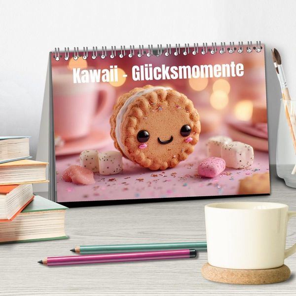 Produktbild: Kawaii-Gl&uuml;cksmomente (Tischkalender 2026 DIN A5 quer), CALVENDO Monatskalender