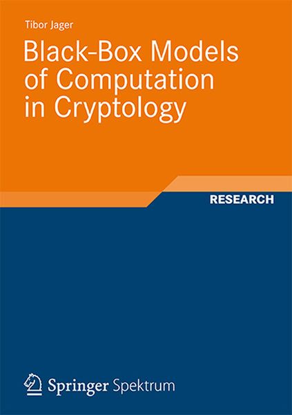 Produktbild: Black-Box Models of Computation in Cryptology