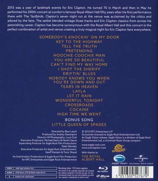 Produktbild: Eric Clapton - Slowhand At 70 - Live At The Royal Albert Hall
