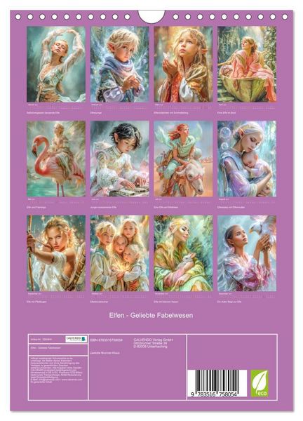 Produktbild: Elfen - Geliebte Fabelwesen (Wandkalender 2027 DIN A4 hoch), CALVENDO Monatskalender