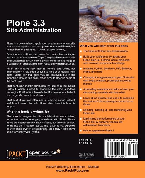 Produktbild: Plone 3.3 Site Administration