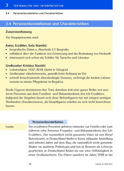 Produktbild: Herkunft - Textanalyse und Interpretation