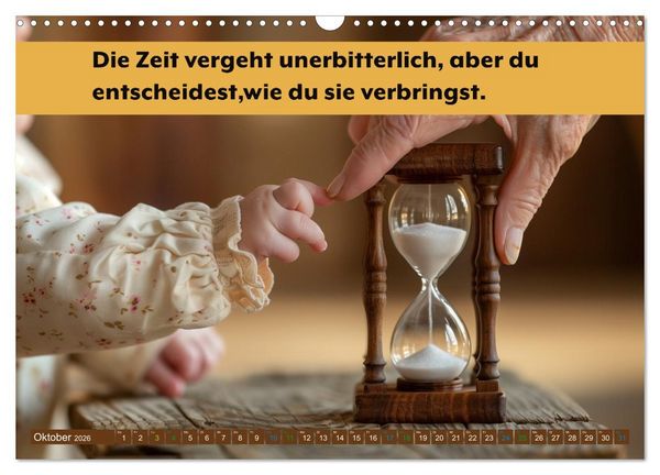 Produktbild: Im Flow der Zeit - im Hier und Jetzt (Wandkalender 2026 DIN A3 quer), CALVENDO Monatskalender