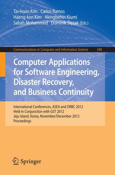 Produktbild: Computer Applications for Software Engineering, Disaster Recovery, and Business Continuity