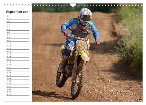 Produktbild: Motocross - Terminplaner (Wandkalender 2026 DIN A3 quer), CALVENDO Monatskalender