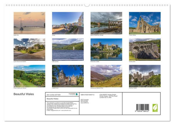 Produktbild: Beautiful Wales (High Quality Premium Wall Calendar 2026 DIN A2 landscape),CALVENDO 12 Month Wall Calendar