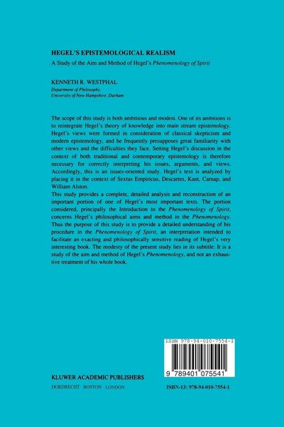 Produktbild: Hegel&rsquo;s Epistemological Realism