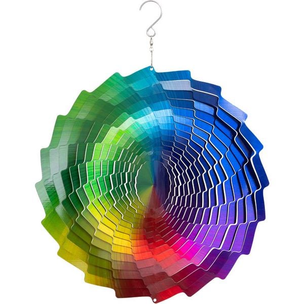 Produktbild: Kinetic Art: Metal Hanging Wind Spinner: 3D Rainbow Fountain