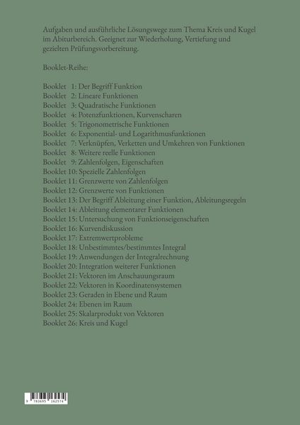 Produktbild: Mathematik f&uuml;r das Abitur