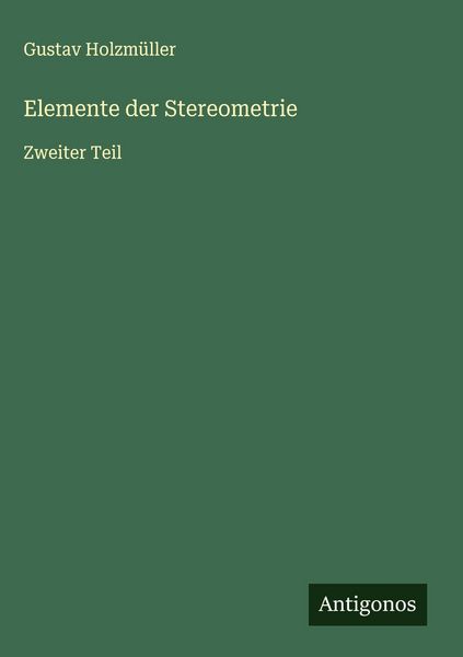 Produktbild: Elemente der Stereometrie