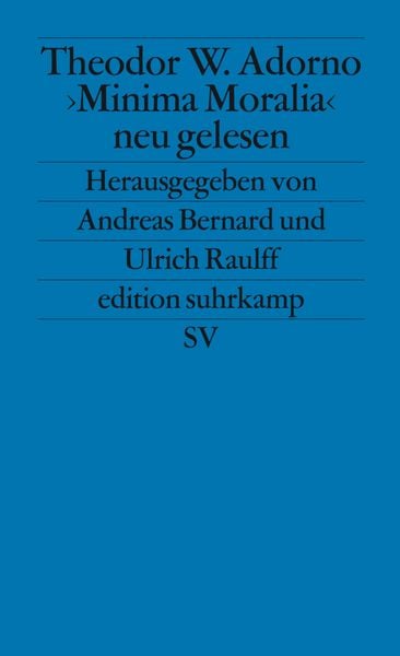 Produktbild: ' Minima Moralia' neu gelesen