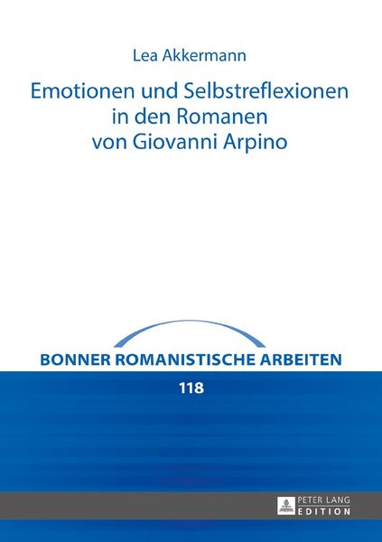 Produktbild: Emotionen und Selbstreflexionen in den Romanen von Giovanni Arpino