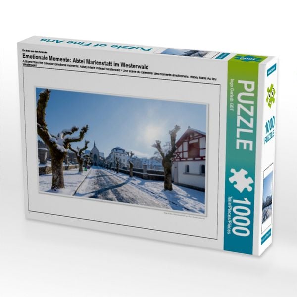 CALVENDO Puzzle Ein Motiv aus dem Kalender Emotionale Momente: Abtei Marienstatt im Westerwald | 1000 Teile Lege-Größe 64x48cm Foto-Puzzle für