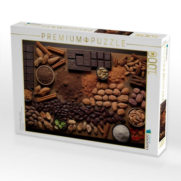 Produktbild: CALVENDO Puzzle Schokolade und Kakao arrangiert | 1000 Teile Lege-Gr&ouml;&szlig;e 64x48cm Foto-Puzzle f&uuml;r gl&uuml;ckliche Stunden