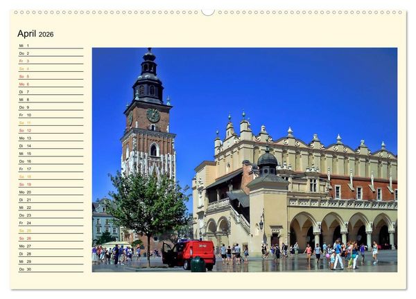 Produktbild: Krakau - das polnische Florenz (hochwertiger Premium Wandkalender 2026 DIN A2 quer), Kunstdruck in Hochglanz
