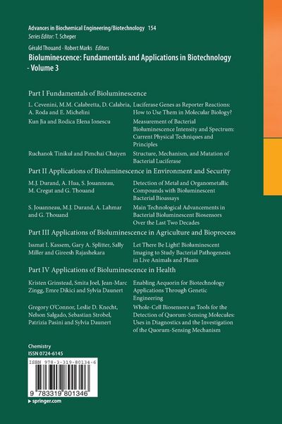 Produktbild: Bioluminescence: Fundamentals and Applications in Biotechnology - Volume 3