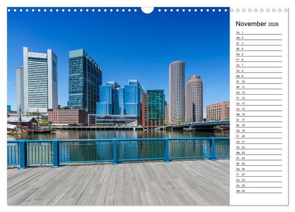 Produktbild: Stadtansichten aus Boston (Wandkalender 2026 DIN A3 quer), CALVENDO Monatskalender