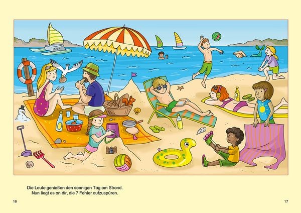 Produktbild: Die verflixten Sieben - Mein Fehler-Such-Buch - Am Meer