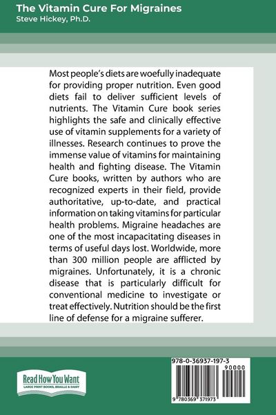 Produktbild: The Vitamin Cure for Migraines (16pt Large Print Edition)