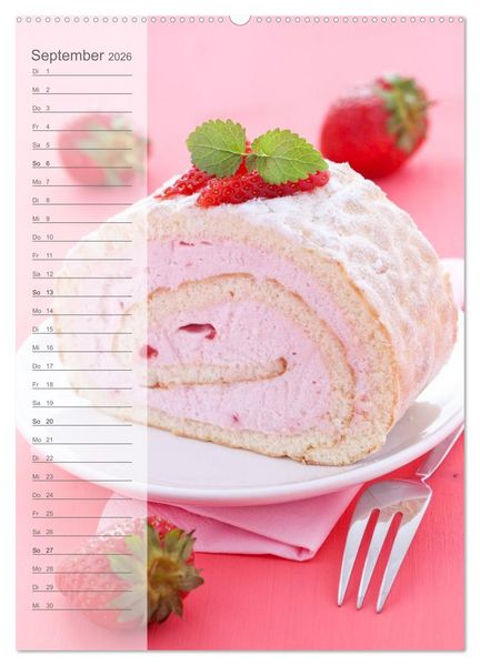 Produktbild: Geb&auml;ck und Kuchen K&uuml;chenplaner (Wandkalender 2026 DIN A2 hoch), CALVENDO Monatskalender