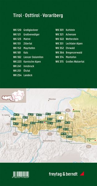 Produktbild: Tirol - Osttirol - Vorarlberg, Wanderkarten Set 1:50.000