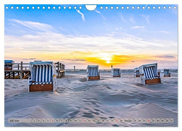 Produktbild: St. Peter Ording - Atemberaubende Momente (Wandkalender 2026 DIN A4 quer), CALVENDO Monatskalender