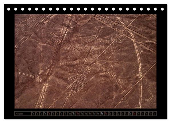 Produktbild: Die NAZCA Linien - Geheimnisvolle Figuren (Tischkalender 2026 DIN A5 quer), CALVENDO Monatskalender