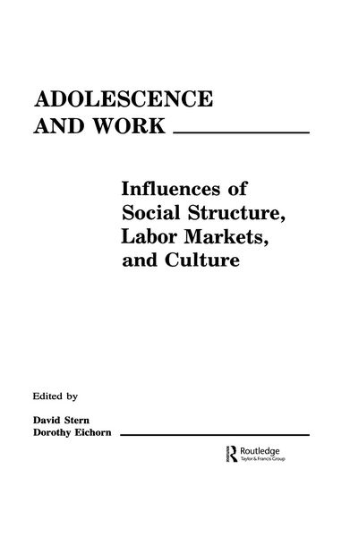 Produktbild: Adolescence and Work
