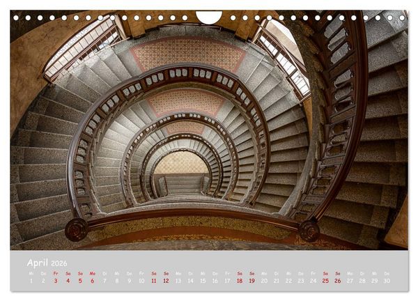 Produktbild: Hamburger Treppenspiralen (Wandkalender 2026 DIN A4 quer), CALVENDO Monatskalender