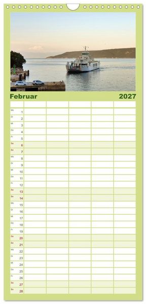 Produktbild: Familienplaner 2027 - Die Insel Cres - Raue Sch&ouml;nheit in Kroatien mit 5 Spalten (Wandkalender, 21 x 45 cm) CALVENDO