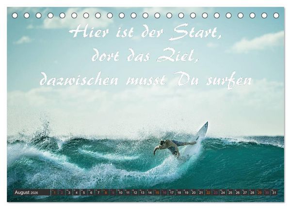 Produktbild: Sport Spruchkalender (Tischkalender 2026 DIN A5 quer), CALVENDO Monatskalender
