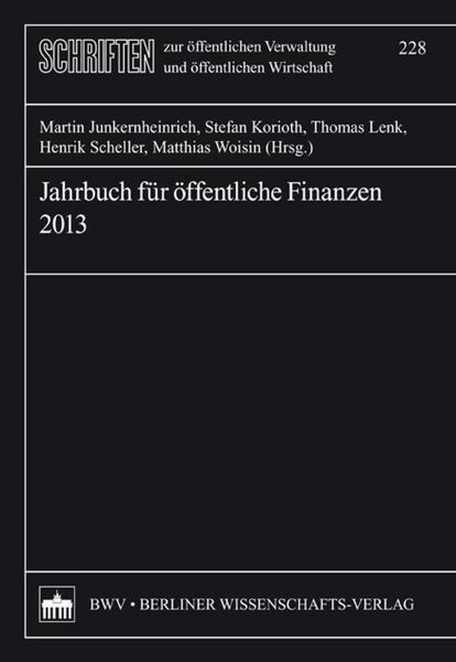 Produktbild: Jahrbuch f&uuml;r &ouml;ffentliche Finanzen (2013)