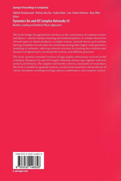 Produktbild: Dynamics On and Of Complex Networks III