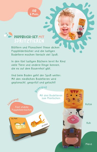 Produktbild: Pappbuch-Set mit Spritztieren - Bauernhof