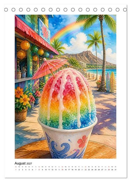 Produktbild: Aloha K&uuml;che - Gemalte Gaumenfreuden (Tischkalender 2027 DIN A5 hoch), CALVENDO Monatskalender
