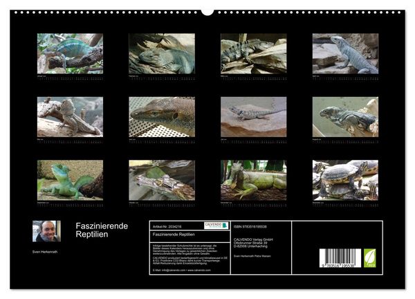 Produktbild: Faszinierende Reptilien (hochwertiger Premium Wandkalender 2026 DIN A2 quer), Kunstdruck in Hochglanz