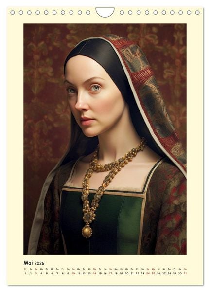 Produktbild: Mittelalter Portraits. Inspiriert vom K&ouml;nigshaus der Tudors (Wandkalender 2026 DIN A4 hoch), CALVENDO Monatskalender