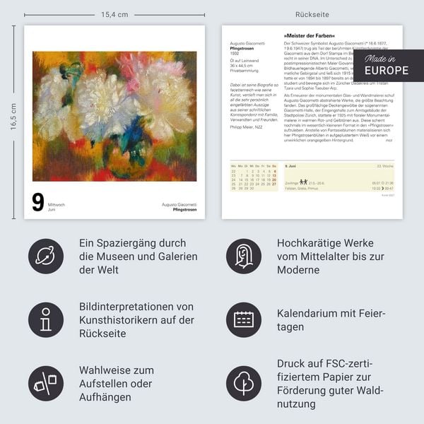 Produktbild: Kunst Tagesabrei&szlig;kalender 2027 - Kulturkalender - K&uuml;nstler, Werke, Museen