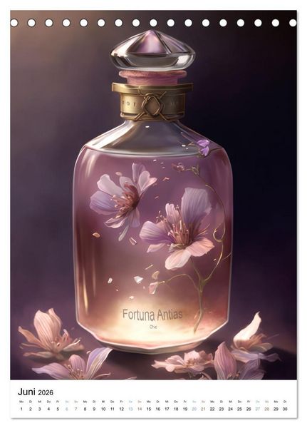 Produktbild: Parfum Eleganz im Glas (Tischkalender 2026 DIN A5 hoch), CALVENDO Monatskalender