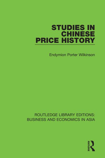 Produktbild: Studies in Chinese Price History