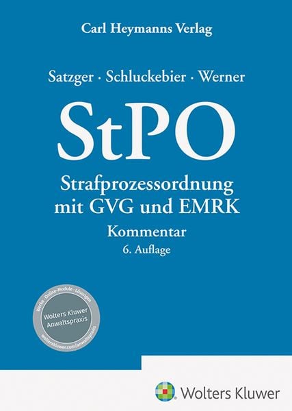Produktbild: StPO Strafprozessordnung mit GVG und EMRK