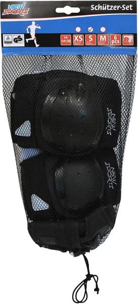 Produktbild: New Sports Sch&uuml;tzer-Set schwarz, Gr&ouml;&szlig;e S bis 25 kg