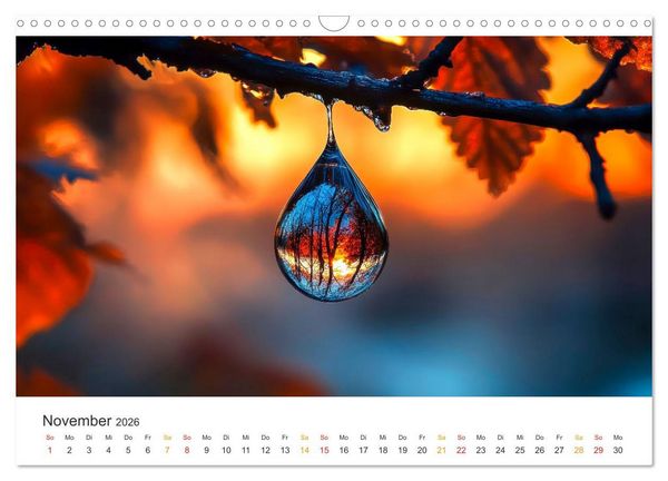 Produktbild: Zauber der Tropfen (Wandkalender 2026 DIN A3 quer), CALVENDO Monatskalender