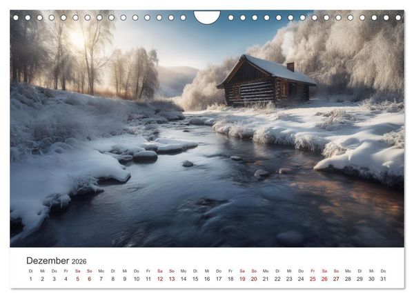 Produktbild: H&uuml;ttenzauber - Ein visueller Streifzug durch Norwegens Wildnis (Wandkalender 2026 DIN A4 quer), CALVENDO Monatskalender