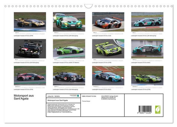 Produktbild: Motorsport aus Sant&rsquo;Agata (Wandkalender 2025 DIN A3 quer), CALVENDO Monatskalender