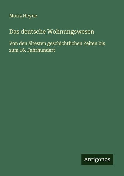 Produktbild: Das deutsche Wohnungswesen