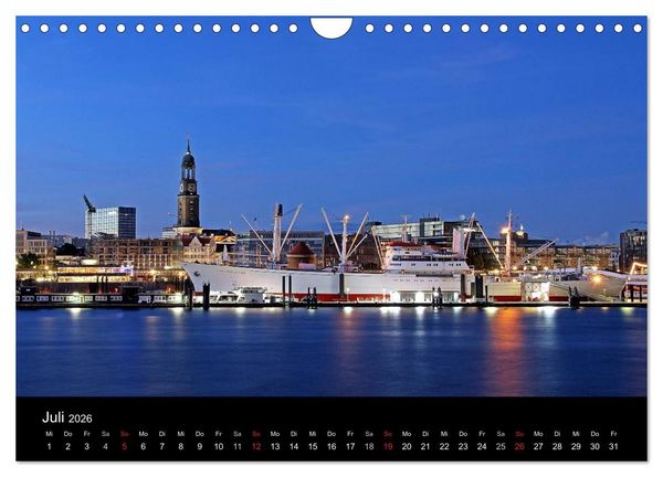 Produktbild: Hamburger Hafen (Wandkalender 2026 DIN A4 quer), CALVENDO Monatskalender