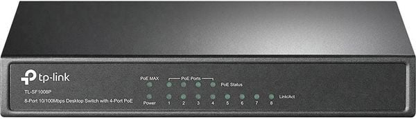 TP-LINK TL-SF1008P V5 Netzwerk Switch 8 Port 10 / 100MBit/s PoE-Funktion