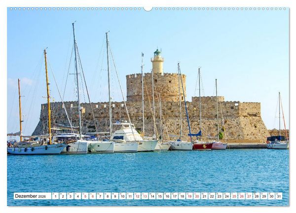 Produktbild: Rhodos - Altstadt mit Charme und Zauber (hochwertiger Premium Wandkalender 2026 DIN A2 quer), Kunstdruck in Hochglanz