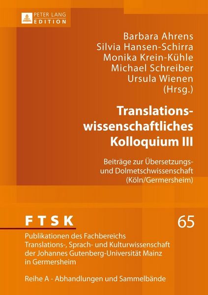 Produktbild: Translationswissenschaftliches Kolloquium III